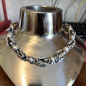 Vintage Chicos stainless steel heavy silver necklace